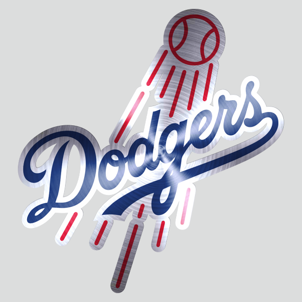 Los Angeles Dodgers Stainless steel logo iron on paper